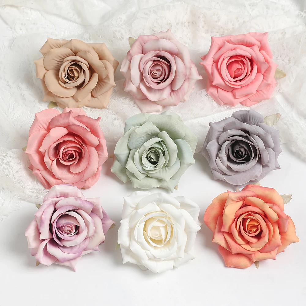 3/5Pcs Rose Artificial Silk Fake Flowers Living Room Kitchen Decoration Wedding Garden Party Decor DIY Wreath Gift Accessories