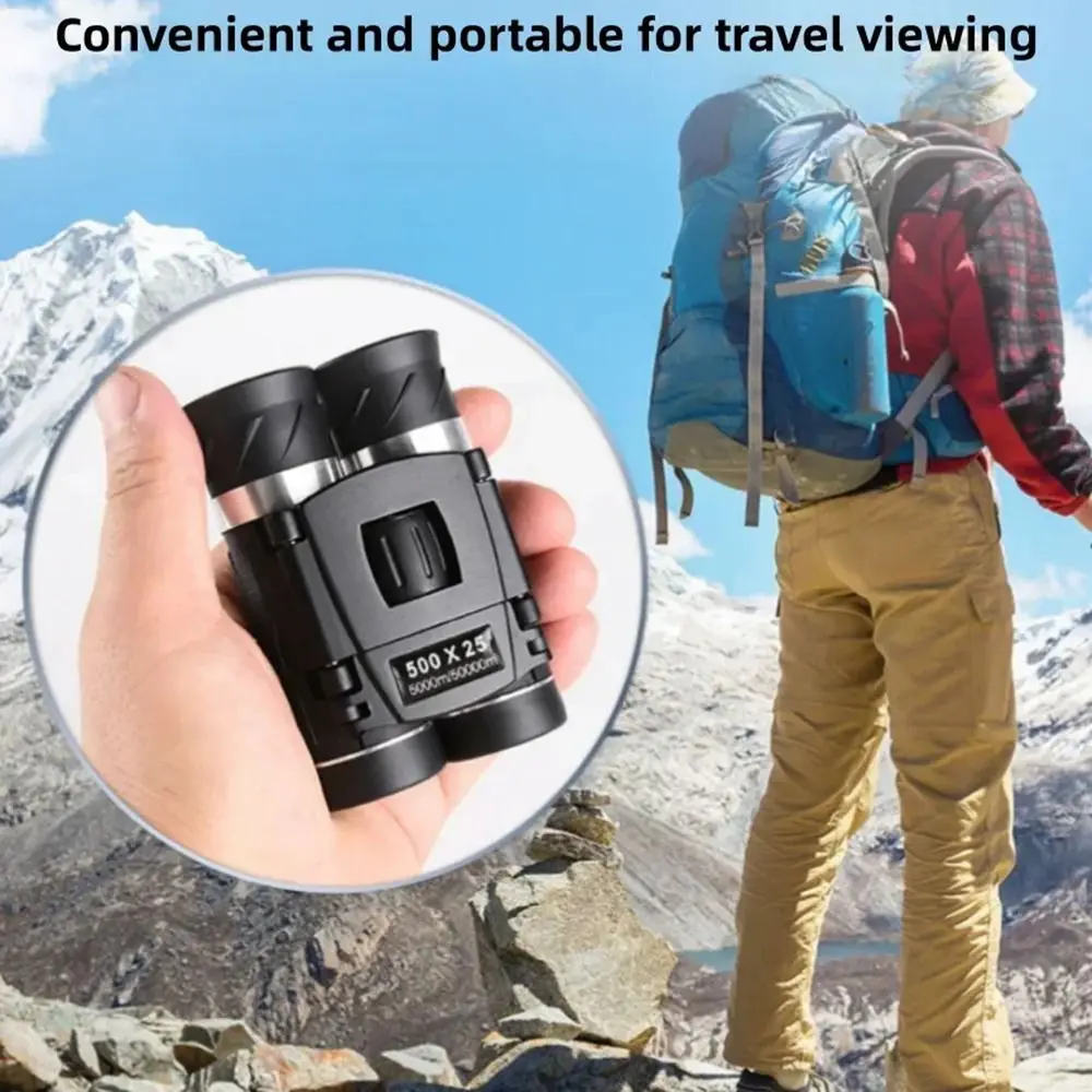 

500X25 HD Zoom Binoculars 5000m/50000M High-definition Portable Binocular Telescope Long-Distance Vision Compact