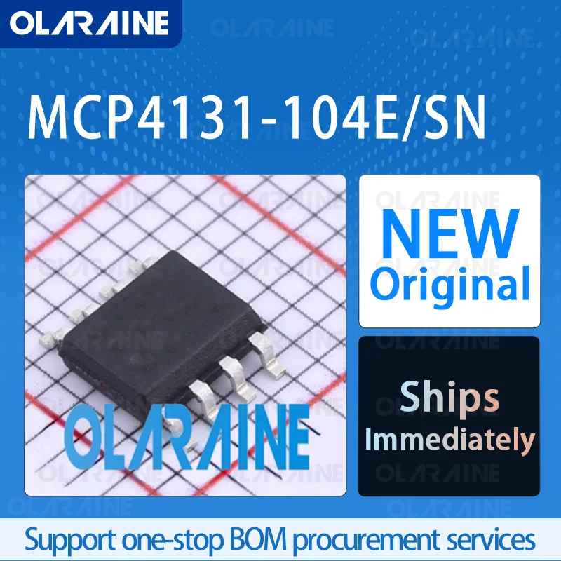 

5/10/100Pcs MCP4131-104E/SN SOIC-8 original ic chip Digital potentiometer ICs RoHS 100 kOhms Tolerance 20 % Supply current 1 mA