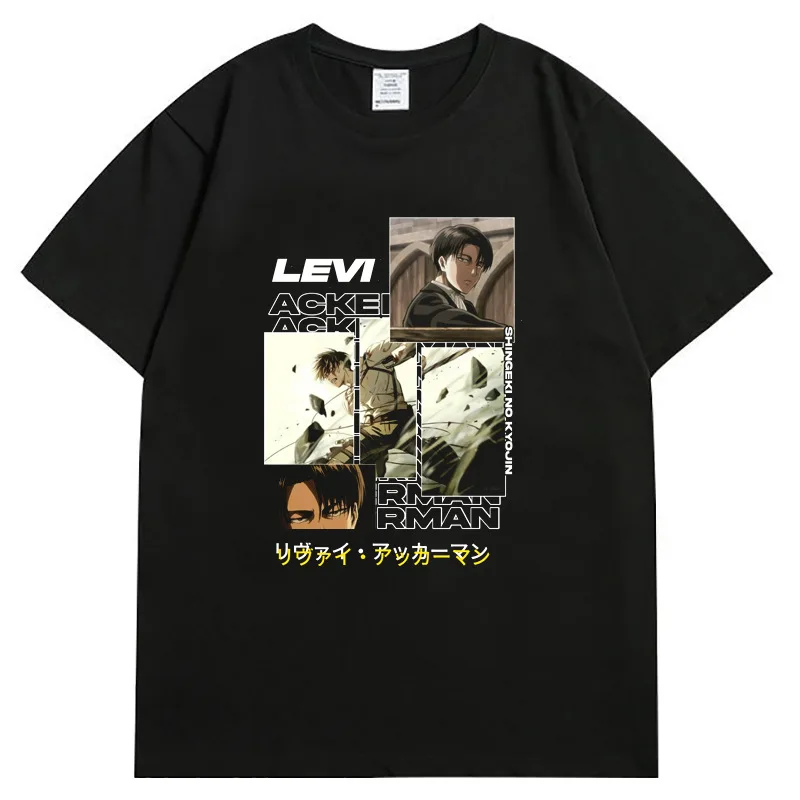 

Attack Giant Livel pattern summer men's T-shirt crewneck short-sleeved top