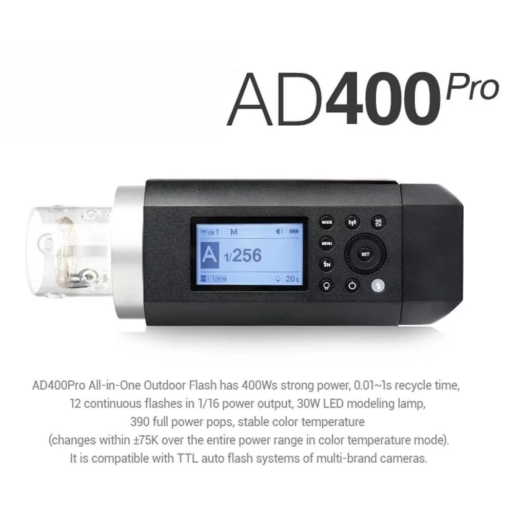 AD400 Pro Ad400pro Godox Professional  Commercial Studio Photo Photography Outdoor Flash  Light