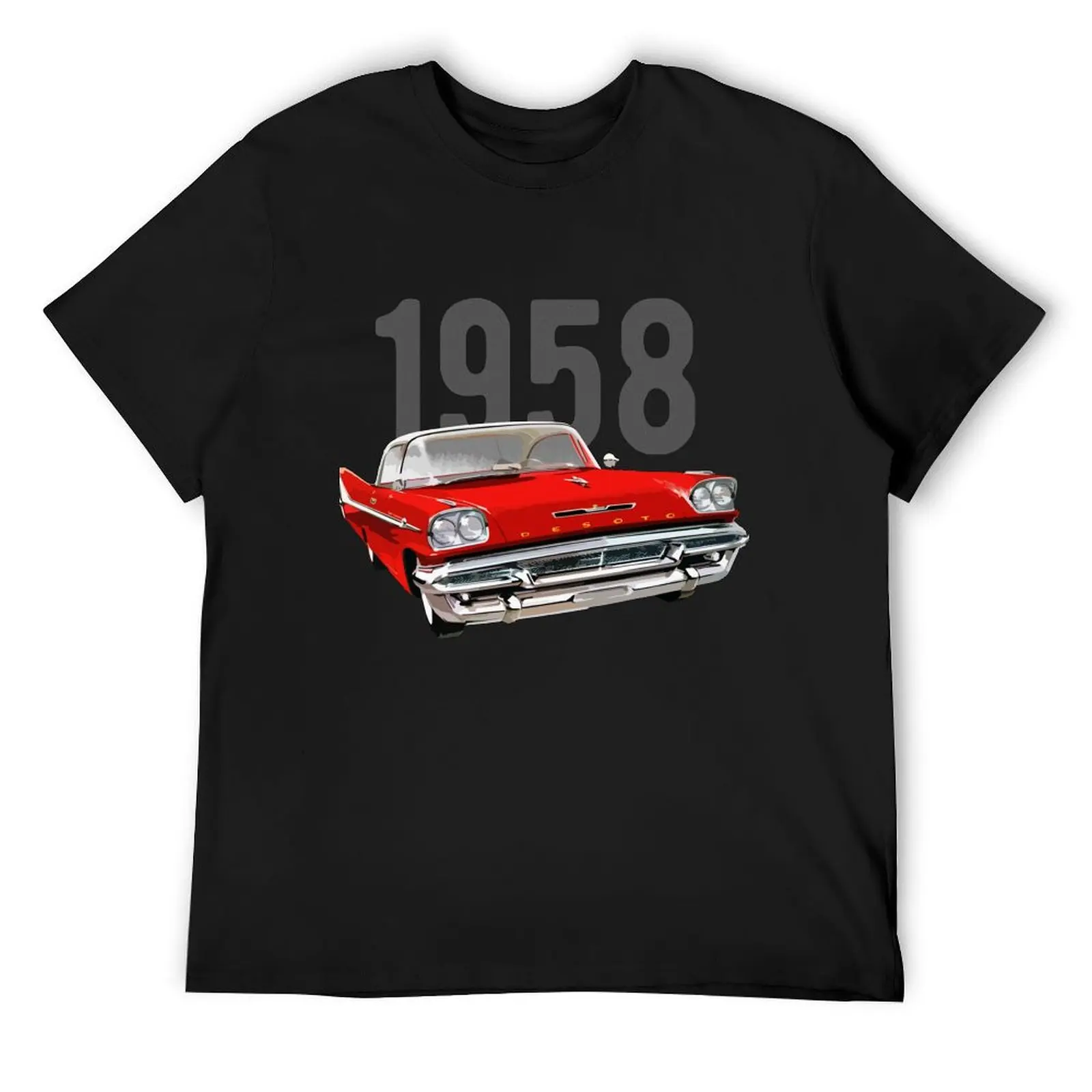 1958 Desoto Antique Car T-Shirt quick-drying blue archive mens graphic t-shirts big and tall