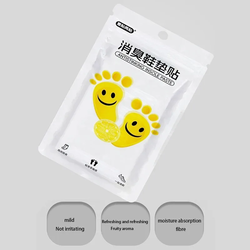 lemon fresh shoe deodorant paste, anti foot sweat & foot odor insole sticker, deodorizing patch for stinky sports shoes