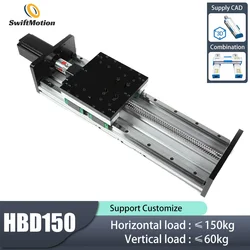 Heavy Duty Double Rail Ball Screw Linear Module Gantry Guide Precision Sliding Table Cross Module Heavy Load With Nema34 Motor