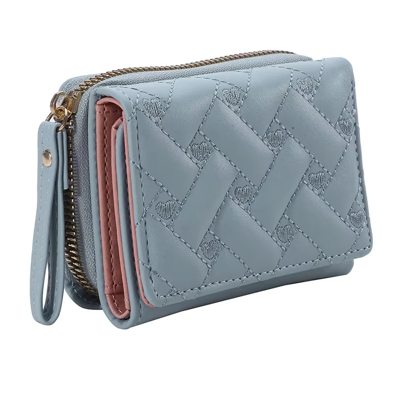 Kawaii Cute Luxury Designer Lady Wallet Purse - Small Leather Wallet for Women with Coin Slot-Stylish Essential Womens Accessory