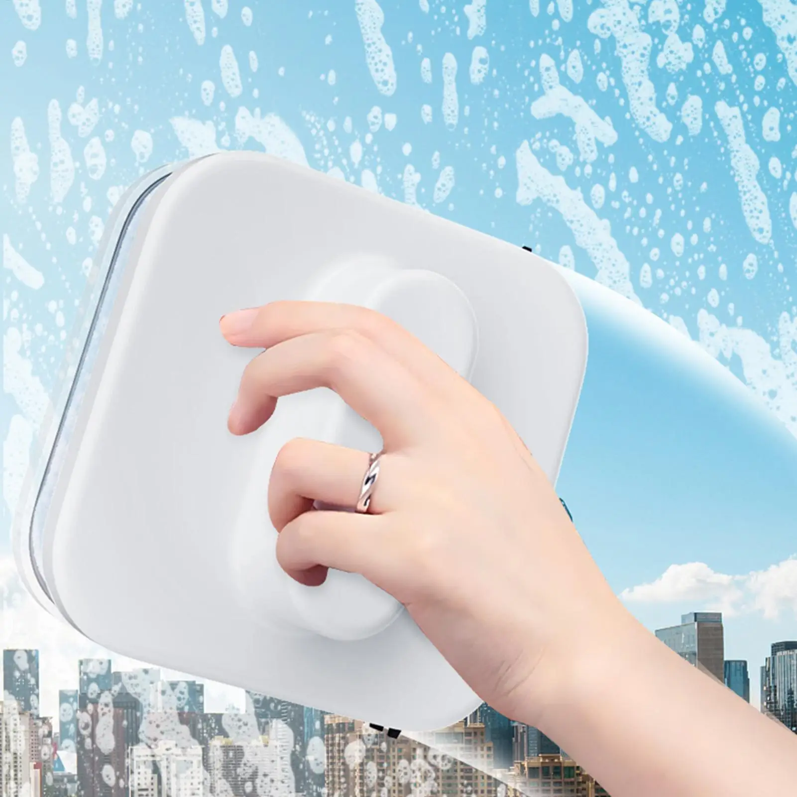 Magnetic Car Window Cleaner Double Sided Ergonomic Multifunctional Double Sided Window Cleaner Tool For Car Mirrors Glass Indoor
