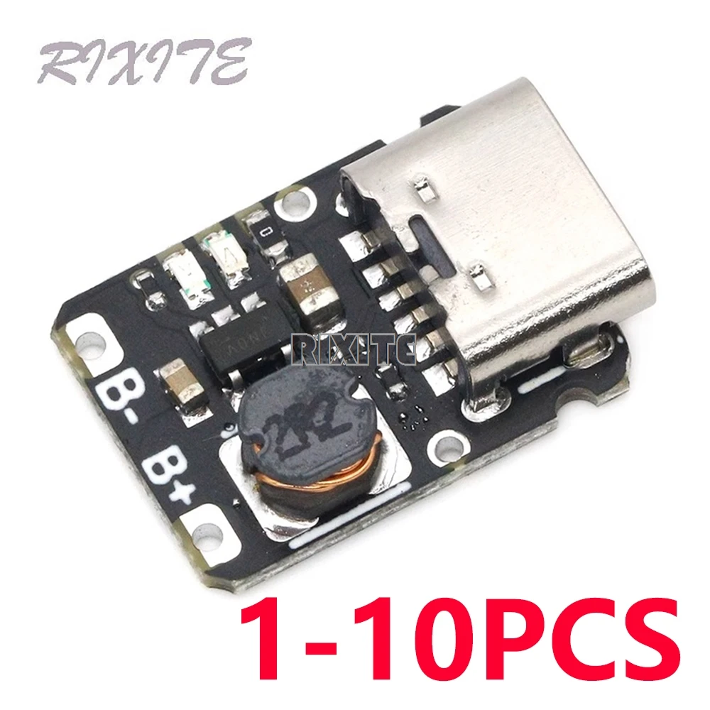 1-10PCS 미니 리튬 배터리 충전 모듈, 5V 출력 부스트 18650 Type-C 보호 기능 포함
