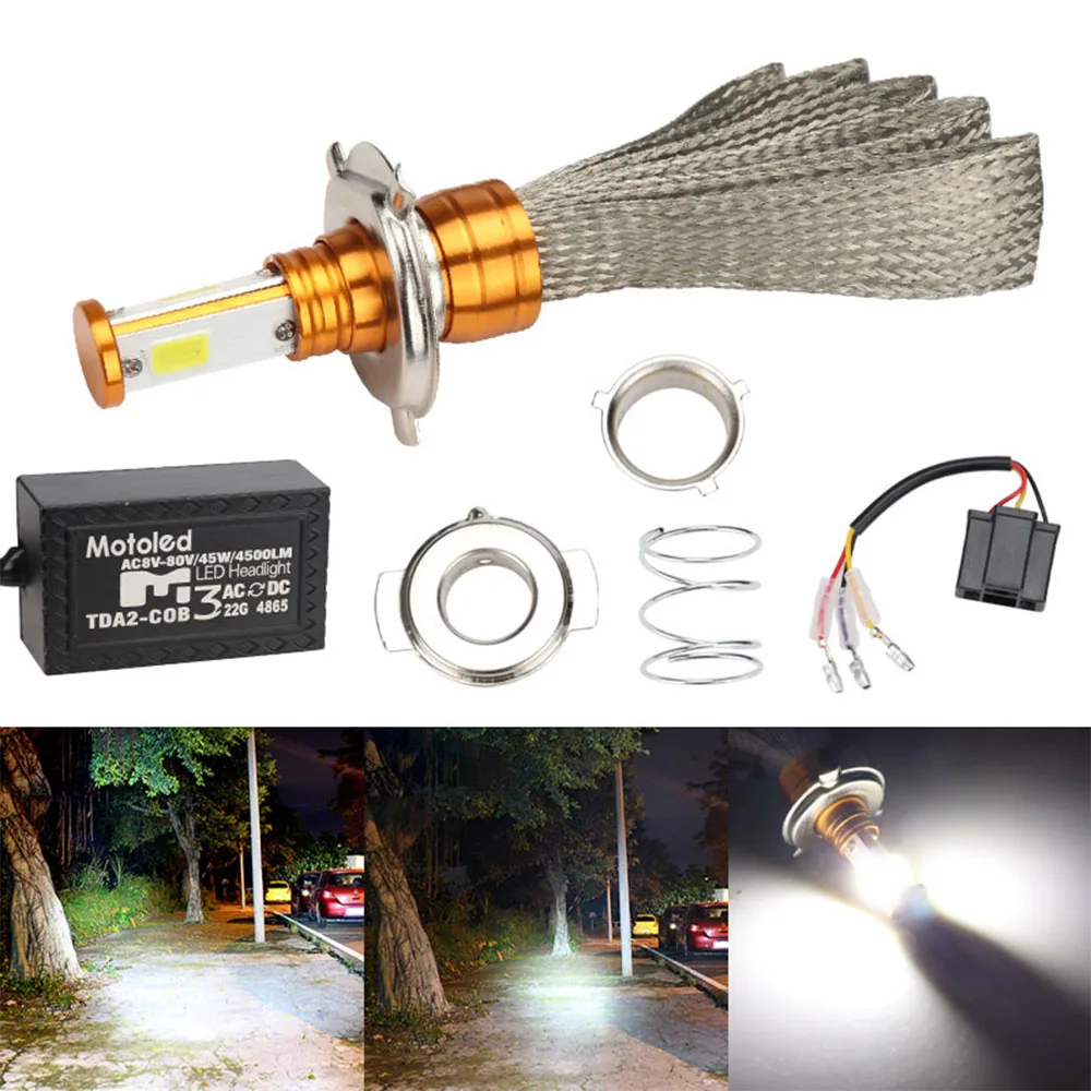 H4 led ba20d led p15d led motorcycle Headlamps Spotlight High low beams Scooter Headlight Car headlights Motorbike Accessories