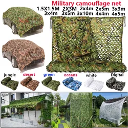 Military camouflage net pavilion camouflage net shade net garden decoration net green jungle white desert color 2x5m/3x4m/4x5m