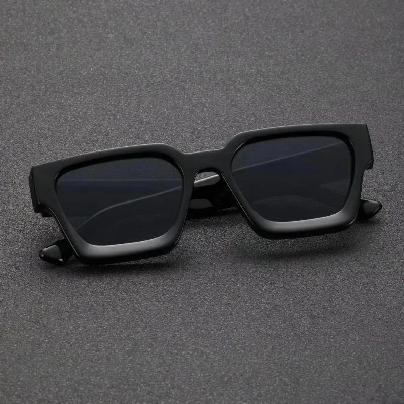 Óculos de sol unissex com armação quadrada de plástico, para fotografia de rua e viagens à praia, acessórios para dirigir, 1 peça