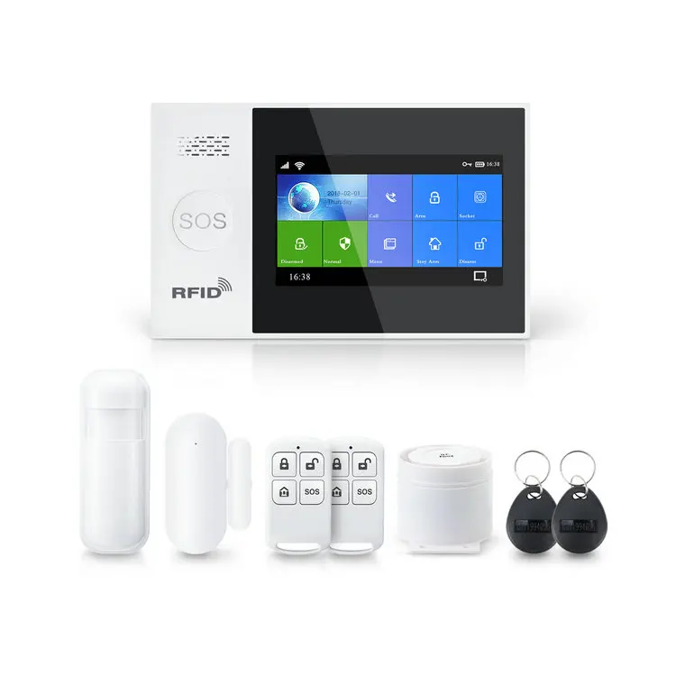 Lowest Price High Quality  PG107 Tuya Security Alarm System Kit Smartlife App Control WIFI Gsm Home Smart Alarm