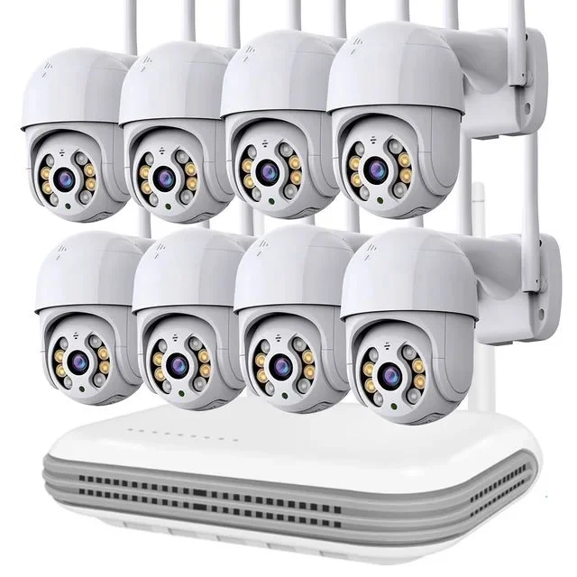 

VMX 8CH 4mp 5MP Wireless PTZ Wi-fi System Wifi Camera NVR Kit Two Way Audio Security Systems Surveillance Cctv Camera Kit