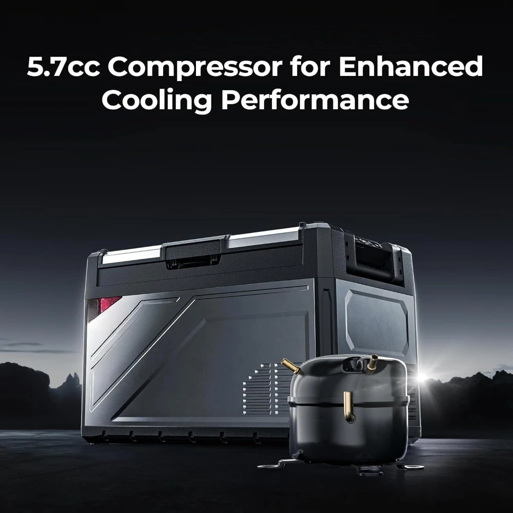 12 فولت 55 كوارت ثنائي المنطقة ثلاجة محمولة ضاغط الفريزر برودة APP التحكم لسيارة شاحنة RV التخييم السفر التيار المتناوب تيار مستمر #6