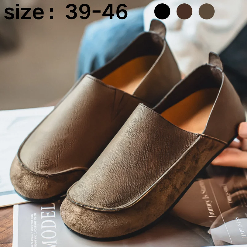 

Mens Slip On Loafers Casual Shoes Velcro Strap Lightweight Comfortable Walking Shoes for Men Size 45 46