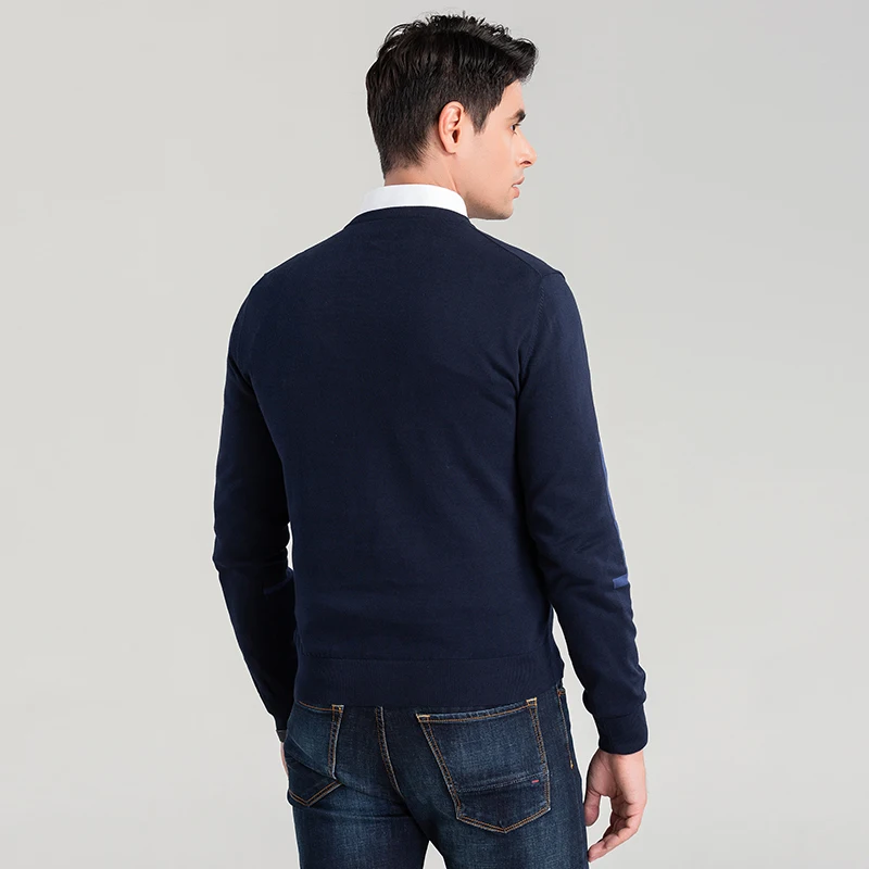 Chch-Men\'s Woolニットセーター、スリムな服、カジュアルなプルオーバー、ファッション、秋冬