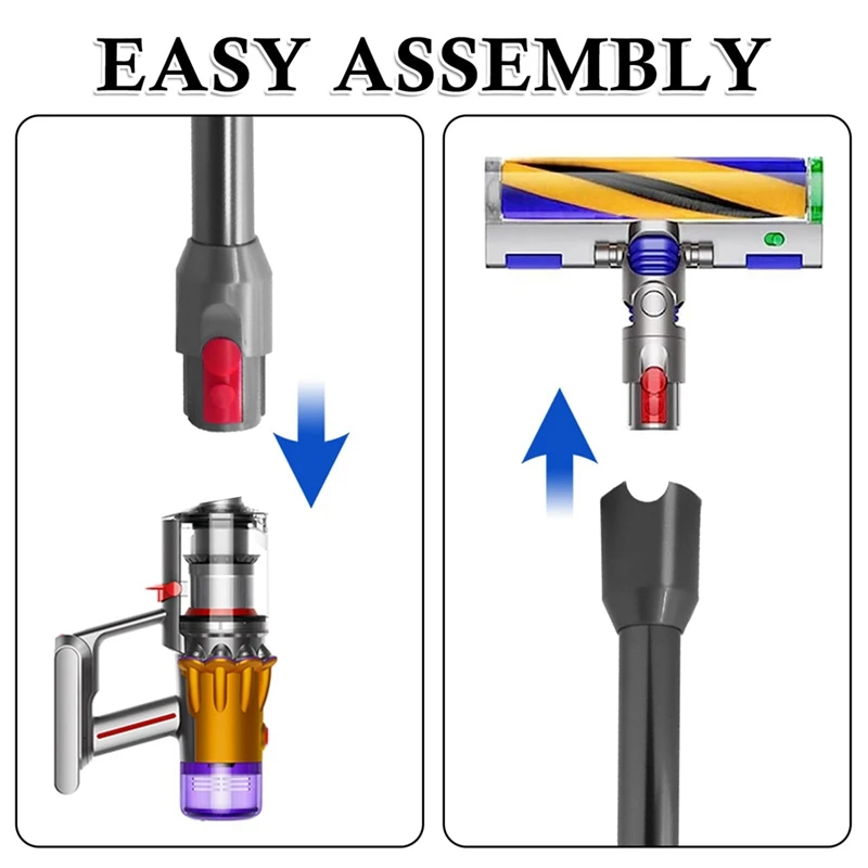 Batang ekstensi pembersih vakum, batang ekstensi untuk V10 Digital ramping/V12 deteksi ramping tanpa kabel penyedot debu rilis cepat pipa lurus Bar-B