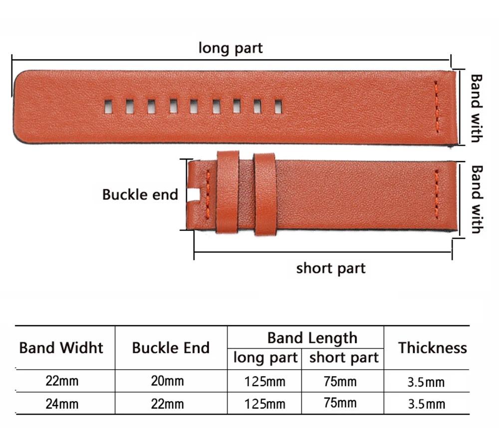 New Genuine Leather Watch Band Strap Quick Release Watch Vintage Bands 18mm/20mm/22mm/24mm Handmade Watchbands