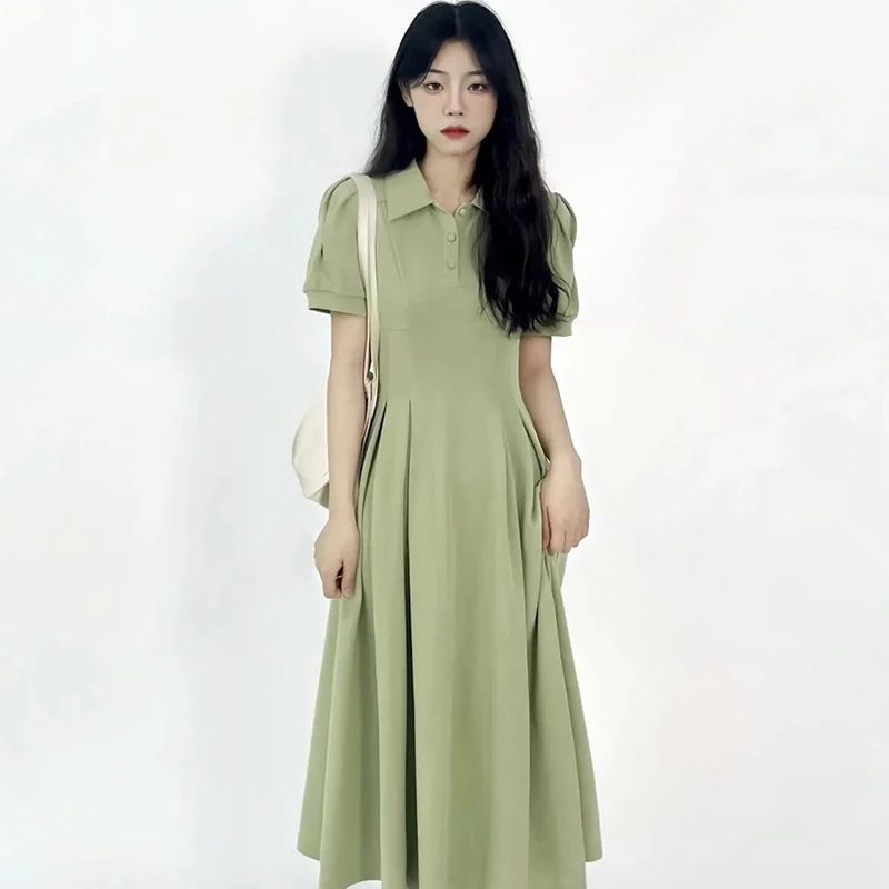 

Женская повседневная летняя юбка-миди в японском стиле из смесового полиэстера и хлопка для отдыха, утягивающая, с эффектом похудения