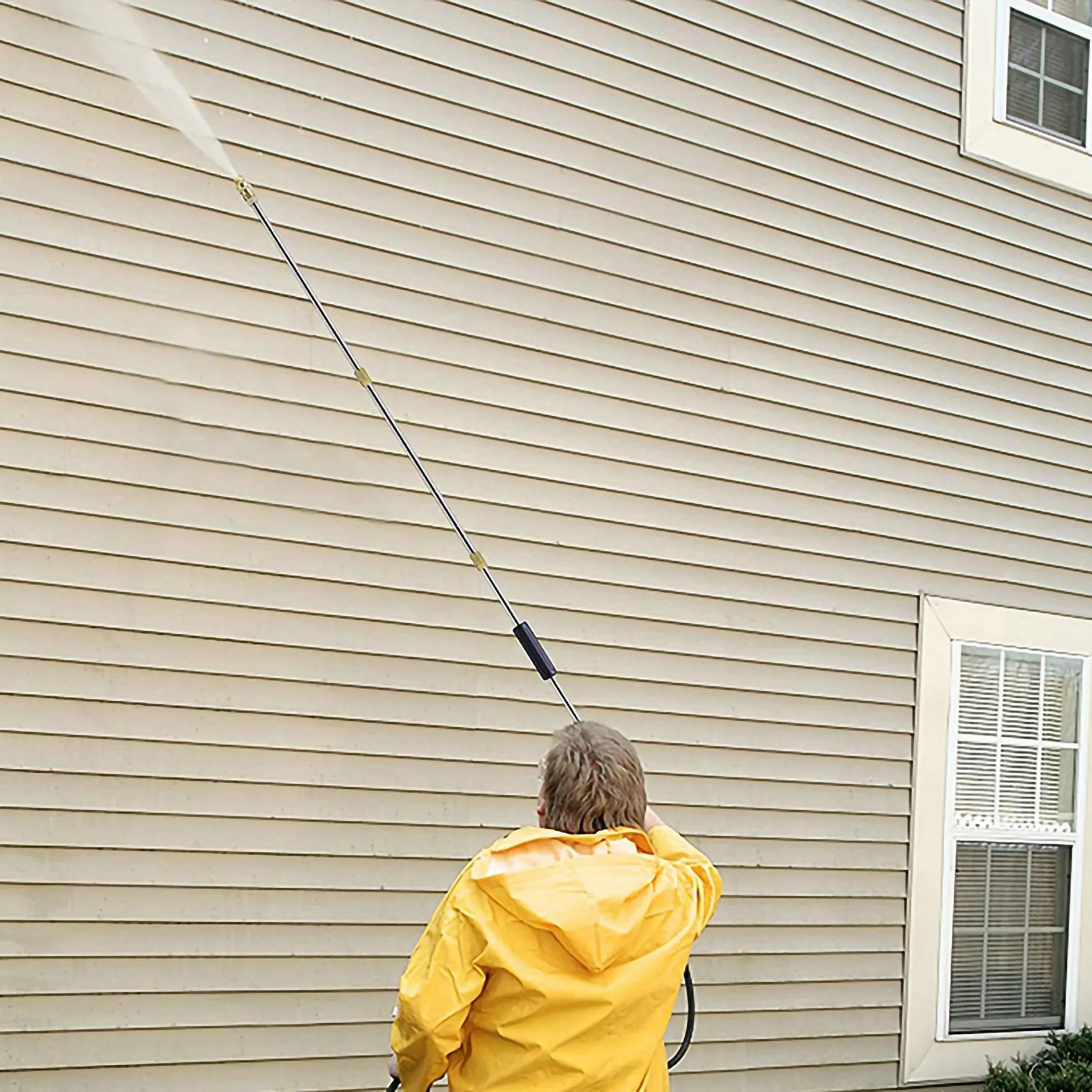A19F-Gutter Cleaning Tool Pressure Washer - Extension Wands, Roof Cleaner Lance Nozzle - 4000 Psi 5 Tips, Window Washing Accesso