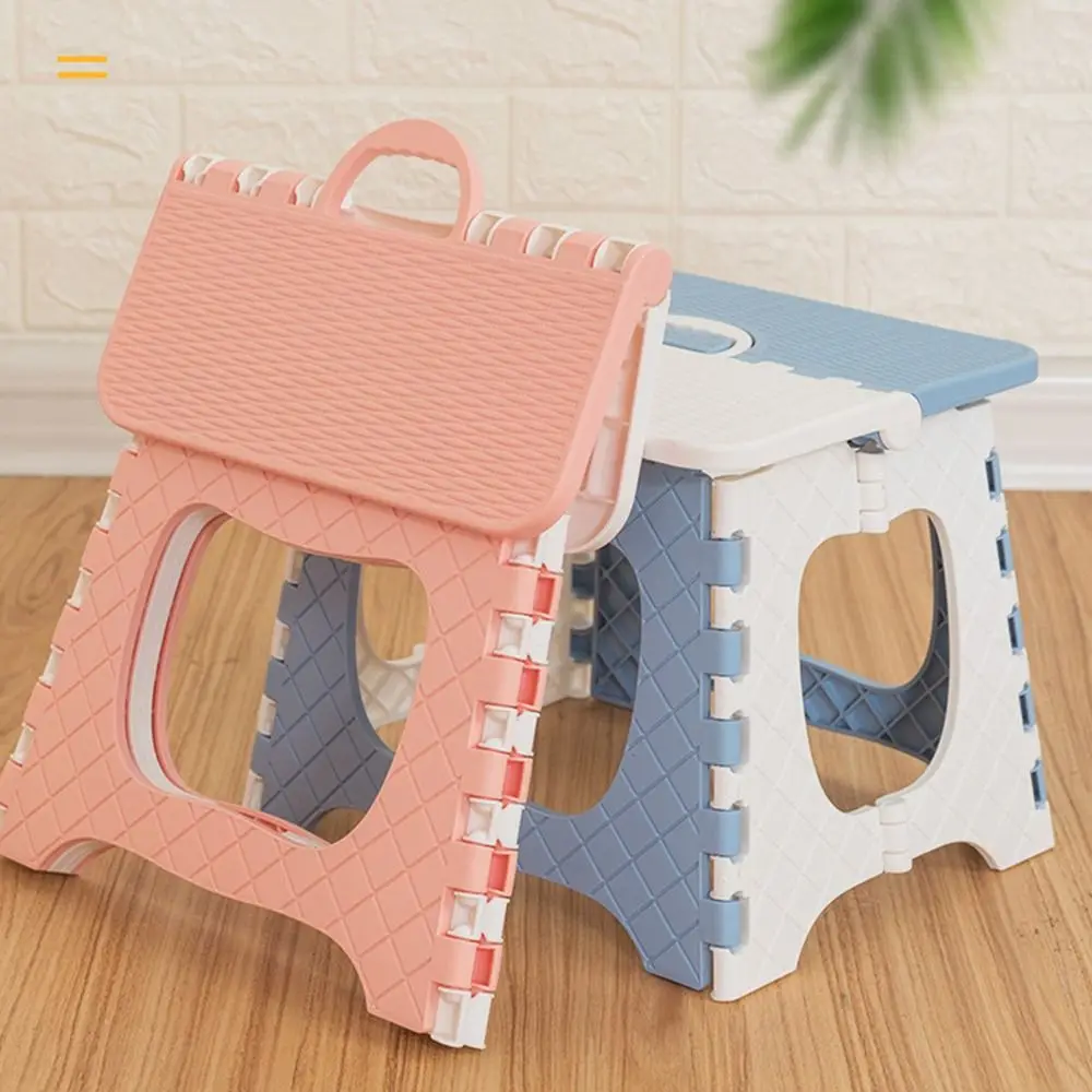 Plastic Multi Purpose Folding Step Stool Home Outdoor Storage Foldable Adults Kids  Camping Stool Portable Small Benches