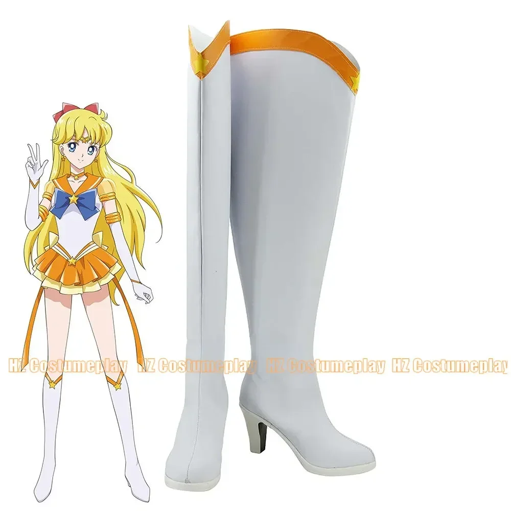 

Кристальные аниме-туфли на высоком каблуке Sailor Venus для косплея, индивидуальный дизайн
