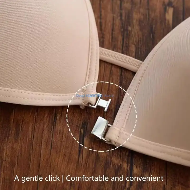 حمالة صدر N7YF للسيدات ذات إغلاق أمامي، حمالة صدر رافعة للأعلى، عميقة على شكل حرف V، حمالة صدر بسلك داخلي #1