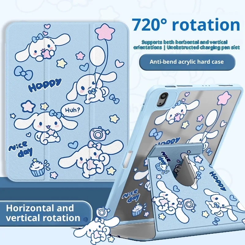 

Sanrio Cinnamoroll For iPad Case Funda ipad 9/10/11 A16 11in Tablet Cover Funda Ipad Air 3 4 5 M2 M3 Pro4 5 6 M4 Protective case
