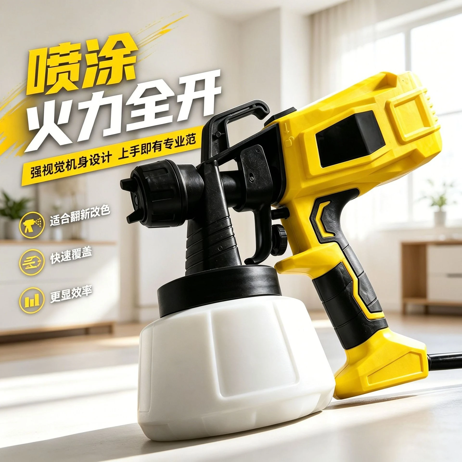 High atomization electric spray gun Small handheld spray gun Paint latex paint Disinfection and formaldehyde removal