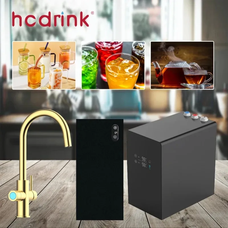 【Best Selling】Iwater China Countertop Gold Hot Drink Dispenser Instant Heater Chillers Water Faucets With Filter System
