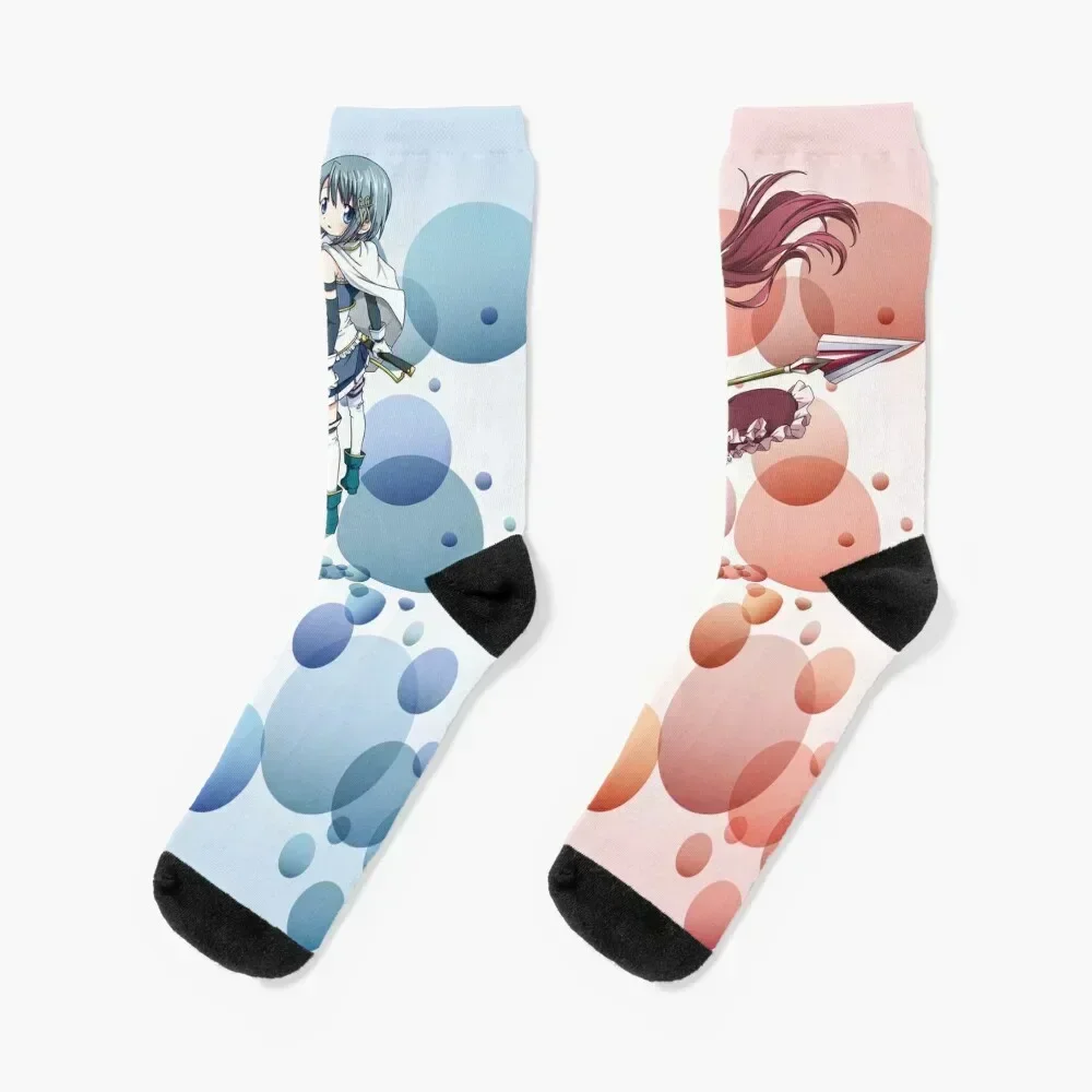 

Puellae Magi: Kyoko & Sayaka (2021 .ship edit) Socks Soccer christmas gifts designer crazy Mens Socks Women's
