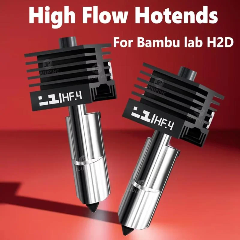 Hotend Nozzle Heating Block Set for Bambu Lab H2D - High Flow, Silicone Cover, Sizes 0.2/0.4/0.6/0.8mm