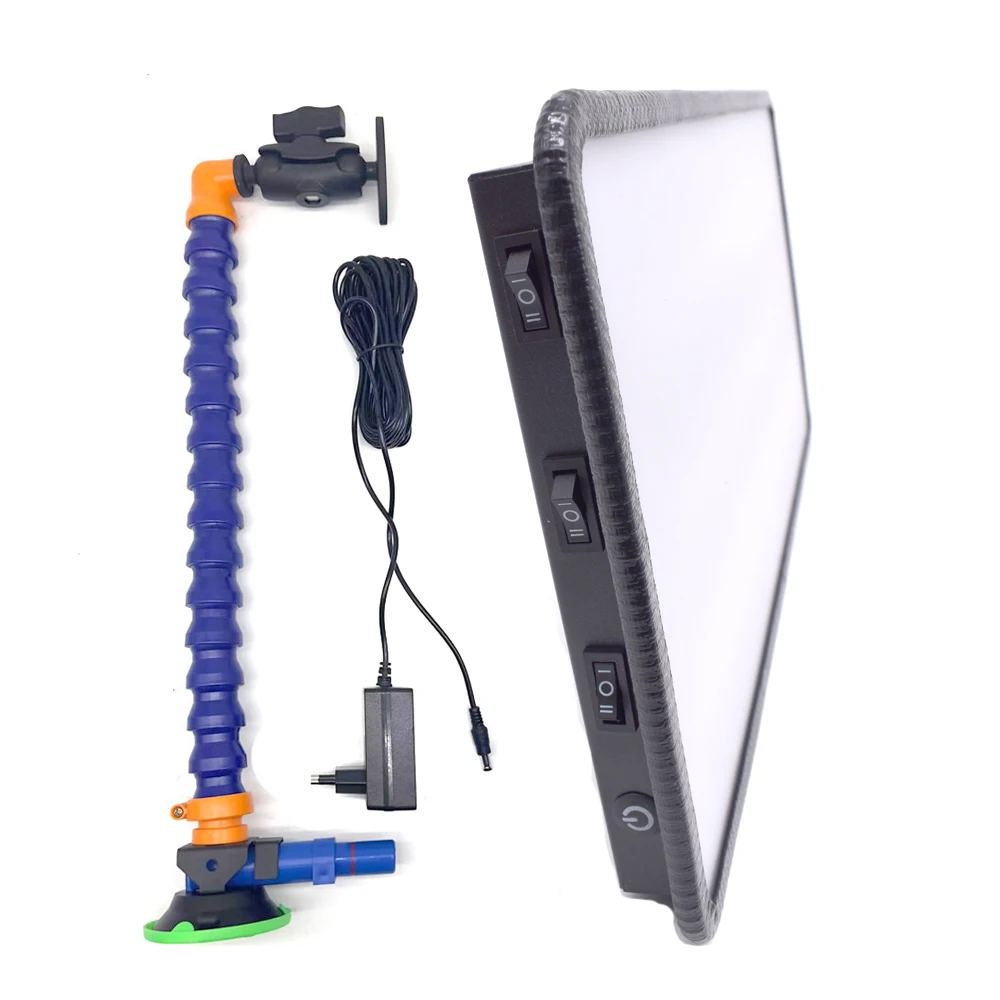 New 3 Stripes 6 Color Detection Pdr Lamp With 3 Inch Suction Cup Support For Car Dent Repair Tool