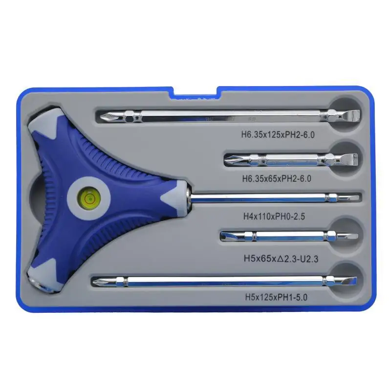 6 In 1 Multifunctional Screwdriver Set With Level Gauge Household Hand Tools