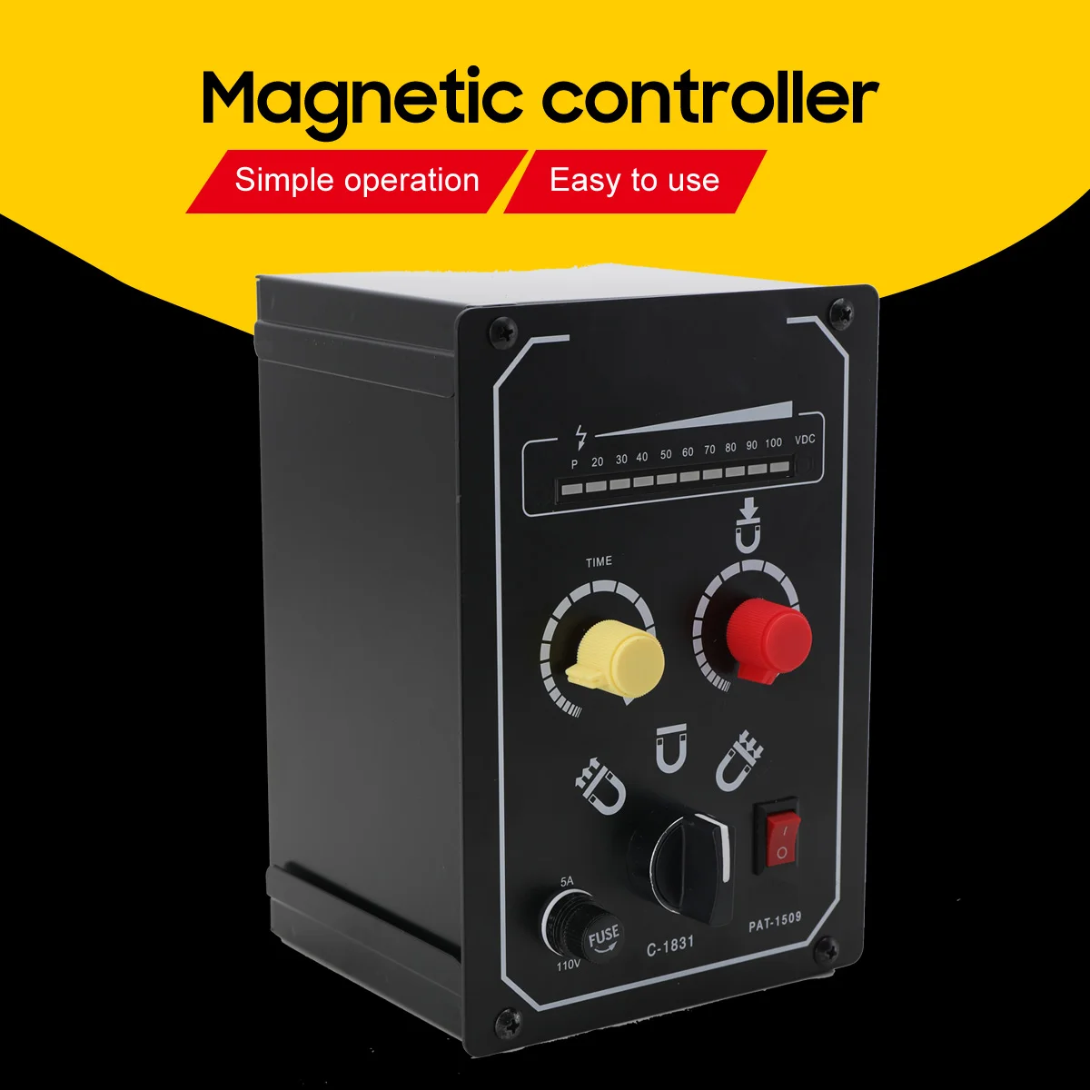 110V AC 5A Lathe Electro Magnetic Chucks Controller Planer Milling Grinding 9-15 seconds