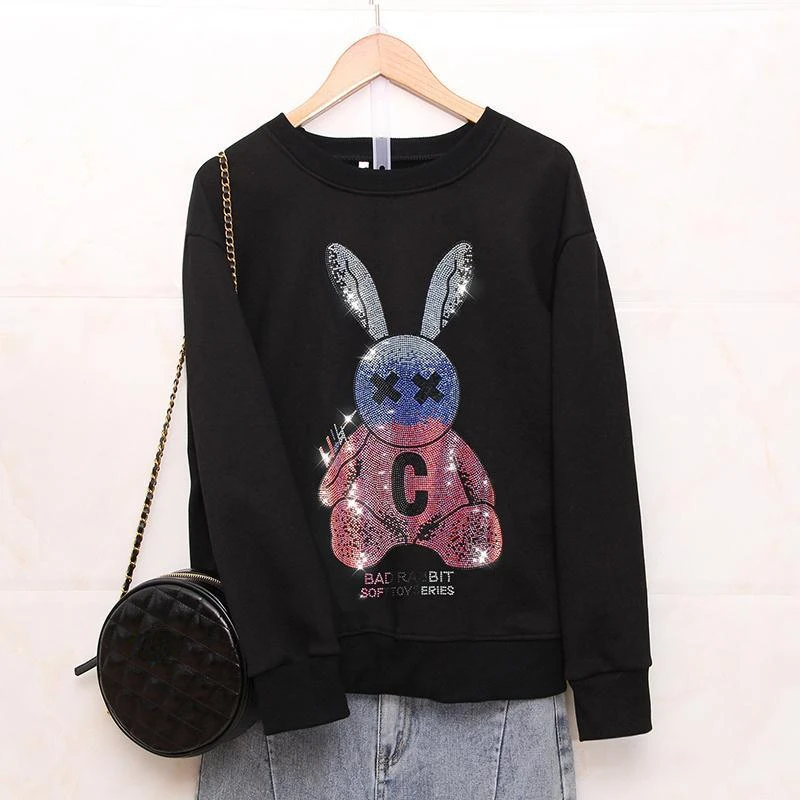 Spring Autumn Y2k Clothes Korean Fashion with Letter Prints Women\'s Sweat-shirt Harajuku Style Pullover Tops Aesthetic Crewneck