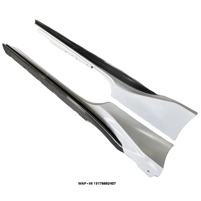 Upgrade Pista Style Dry Carbon Fiber Side Skirt Side spoiler Body Kit 488 GTB Spider Upgrade pista Body Kit