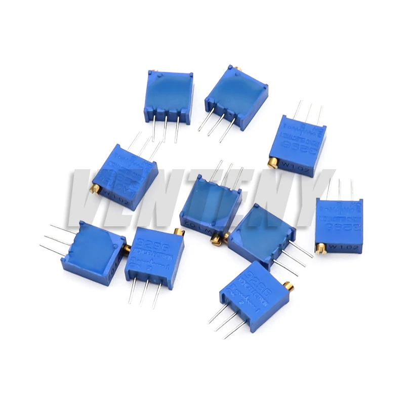 50 ชิ้น/ล็อต 3296W Multiturn Trimmer Potentiometer Kit ความแม่นยําสูง 3296 ตัวต้านทานตัวแปรฟรีกล่องชุด DIY อิเล็กทรอนิกส์