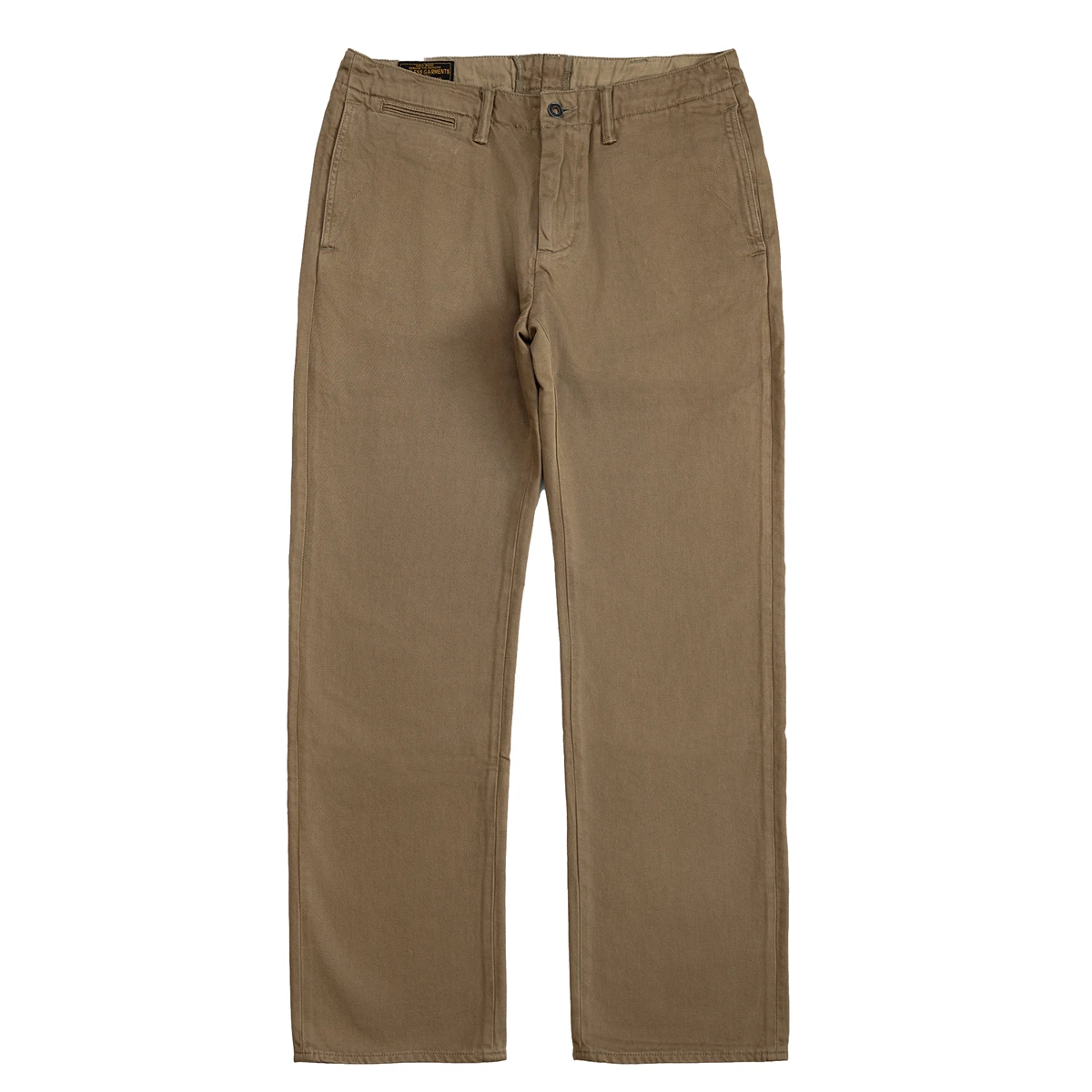 سروال شينو ضابط مصبوغ بالملابس باللون الأحمر تورنادو يناسب الطراز الأمريكي غير الرسمي للرجال في اليوم