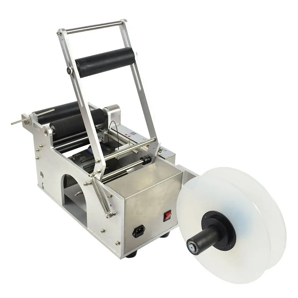 Semi Automatic Round Bottle Labeling Machine Manual Bottle Sticker Label Applicator For Wine Bottle Cylinder