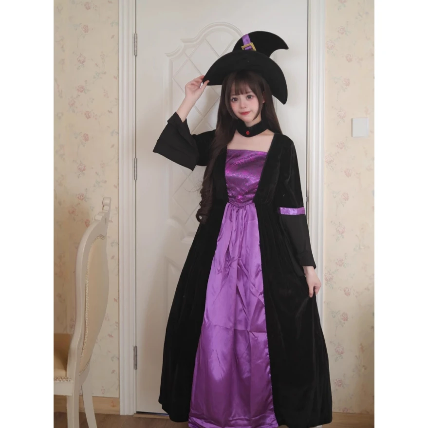 

Adult loween Par Witch Dr Role Play Costume Stage Performance Nightclub Magic Woman Clothing Traditional Chinese Fest...