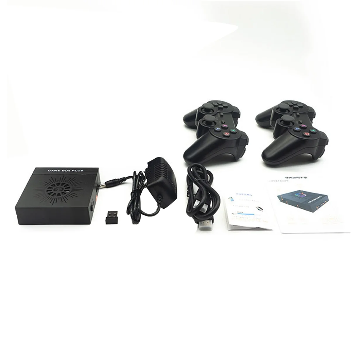 X6S konsol TV Video Game 4K, kotak Game Super 128G 10000 + permainan untuk PSP/PS1/MAME dengan 2 gamepad nirkabel colokan UK