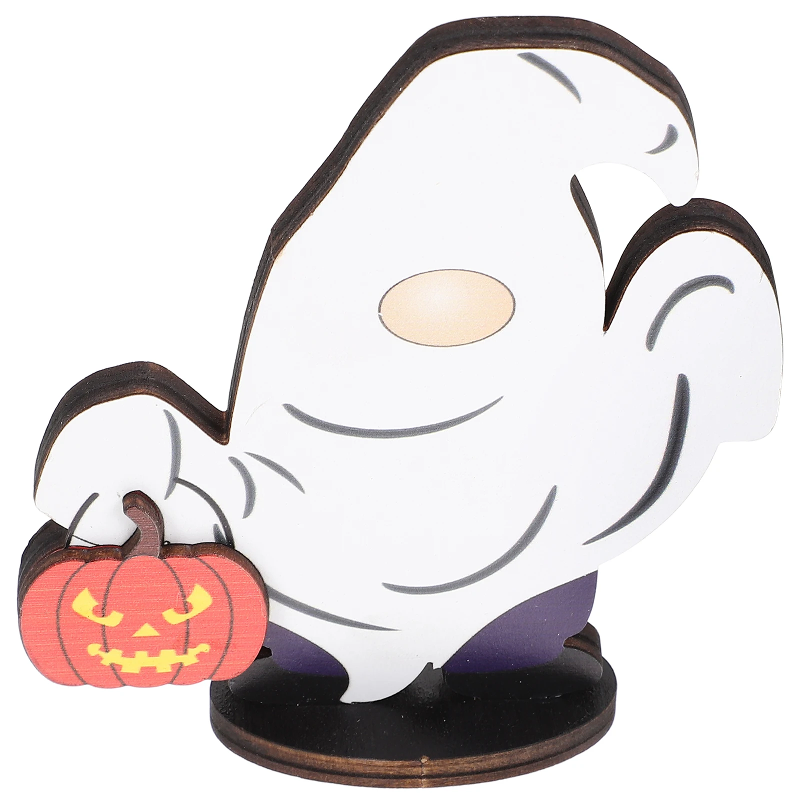 Halloween Houten Kabouter Tafelbord Middelpunt Decor voor Party Desktop Ornament Festival Sfeer Enhancer Halloween Decor