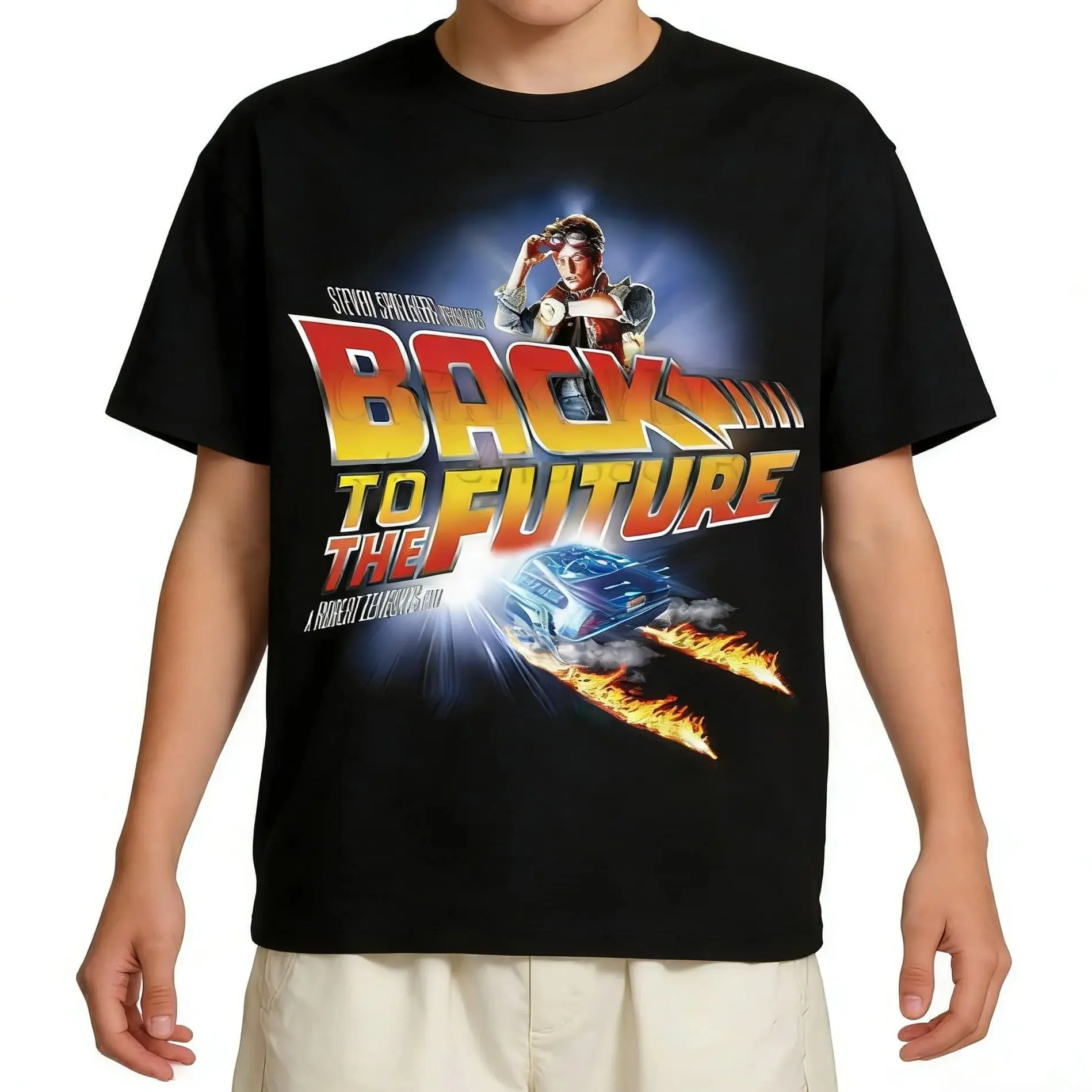 New Popular Classical Back to the Future Men Women 3D Print Women Summer Kids Tops  Adult Children Adults Parent Child T shirts