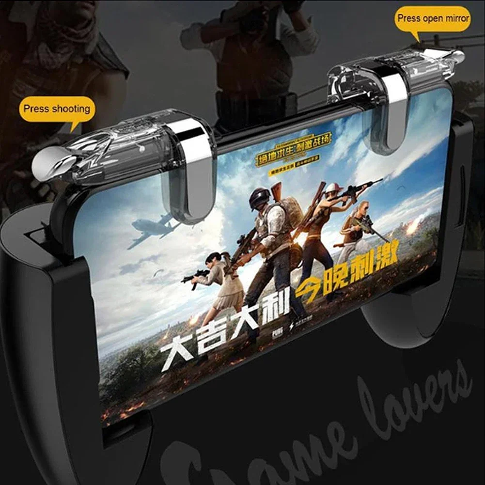 Mobile Game Trigger For PUBG Phone Gaming 6 Finger Trigger Sensitive Shoot Phone Game Trigger L1 R1 Aim Keys Game Controller