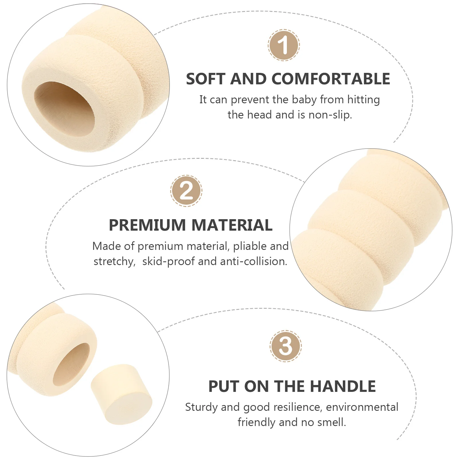 

10pcs Door Handle Cover Soft Stretchy Skid-Proof Anti-Collision Baby Safety Bumpers For Kids Elderly Door Knob Protector