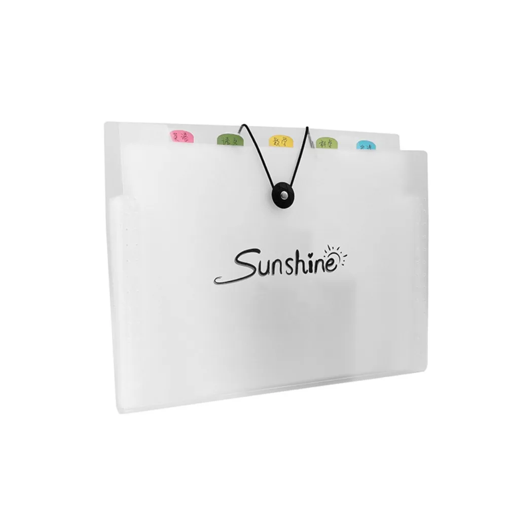 

Cartoon Waterproof A4 File Folder Large Capacity 8 Pockets Test Paper Storage Folder PP Document Bag Student