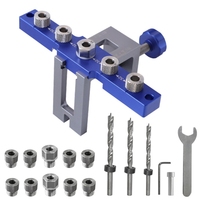 3-In-1 Pocket Hole Jig For Straight Holes 6/8/10mm Pocket Hole Dowel Drilling Templates Set Adjustable Drill