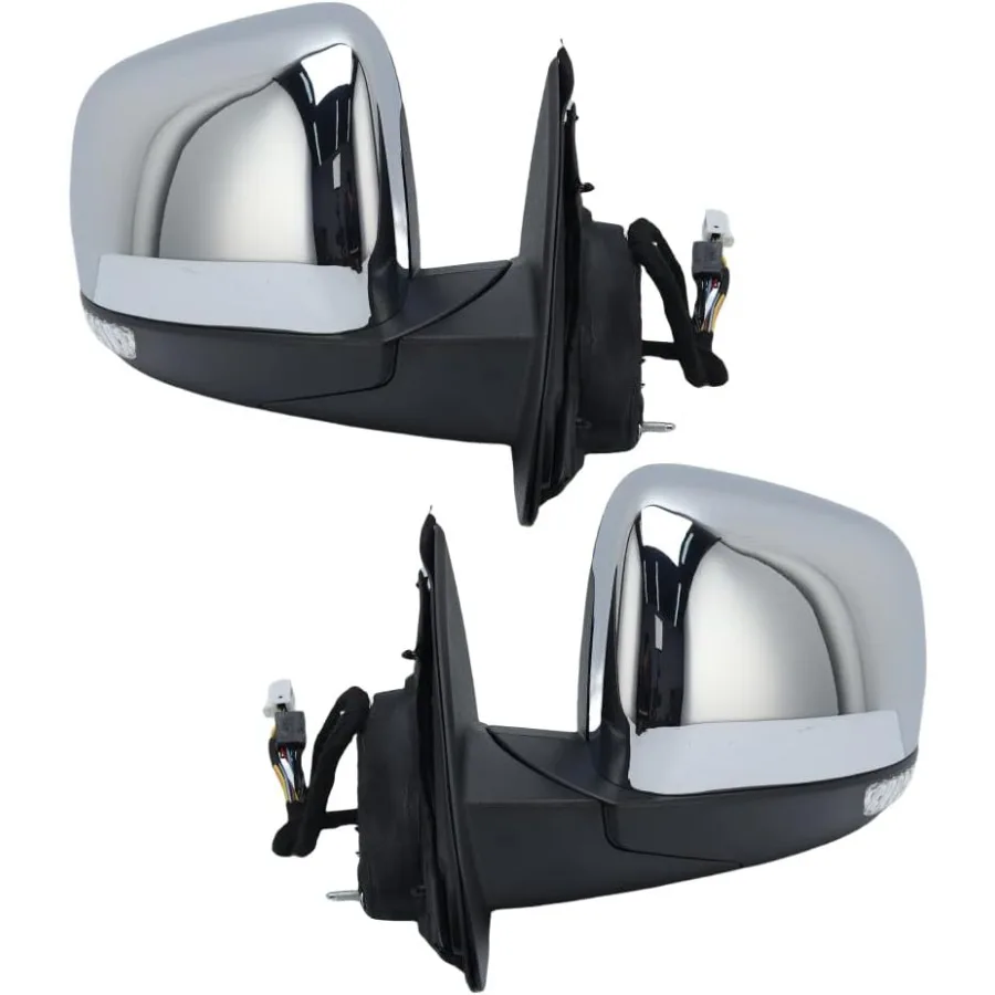 กระจกมองข้างพับได้แบบแมนนวล พร้อมขั้วต่อ 13 พิน สำหรับรถจี๊ป แกรนด์ เชอโรกี ปี 2011-2022 กระจกมองข้างแบบมีระบบไล่ฝ้าและเตือนจุดบอด สำหรับด้านซ้ายและขวา