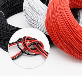 超柔軟矽膠紅黑線 12 14 16 18 20 22 24 AWG 耐熱汽車電瓶電源線 10 8 6awg 8 最佳銷售 電纜 - №3