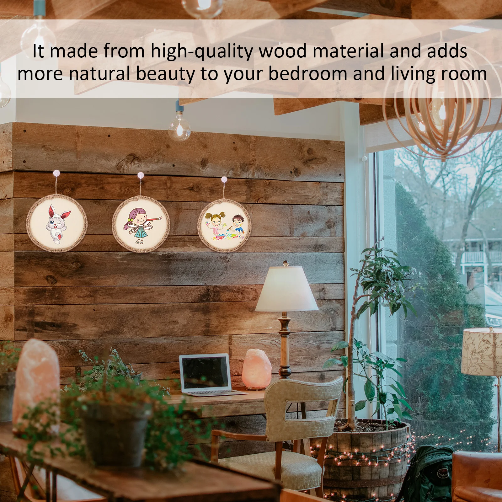 

Wooden Picture Frame DIY Craft Vintage Photo Empty Desk Frames for Office Hanging